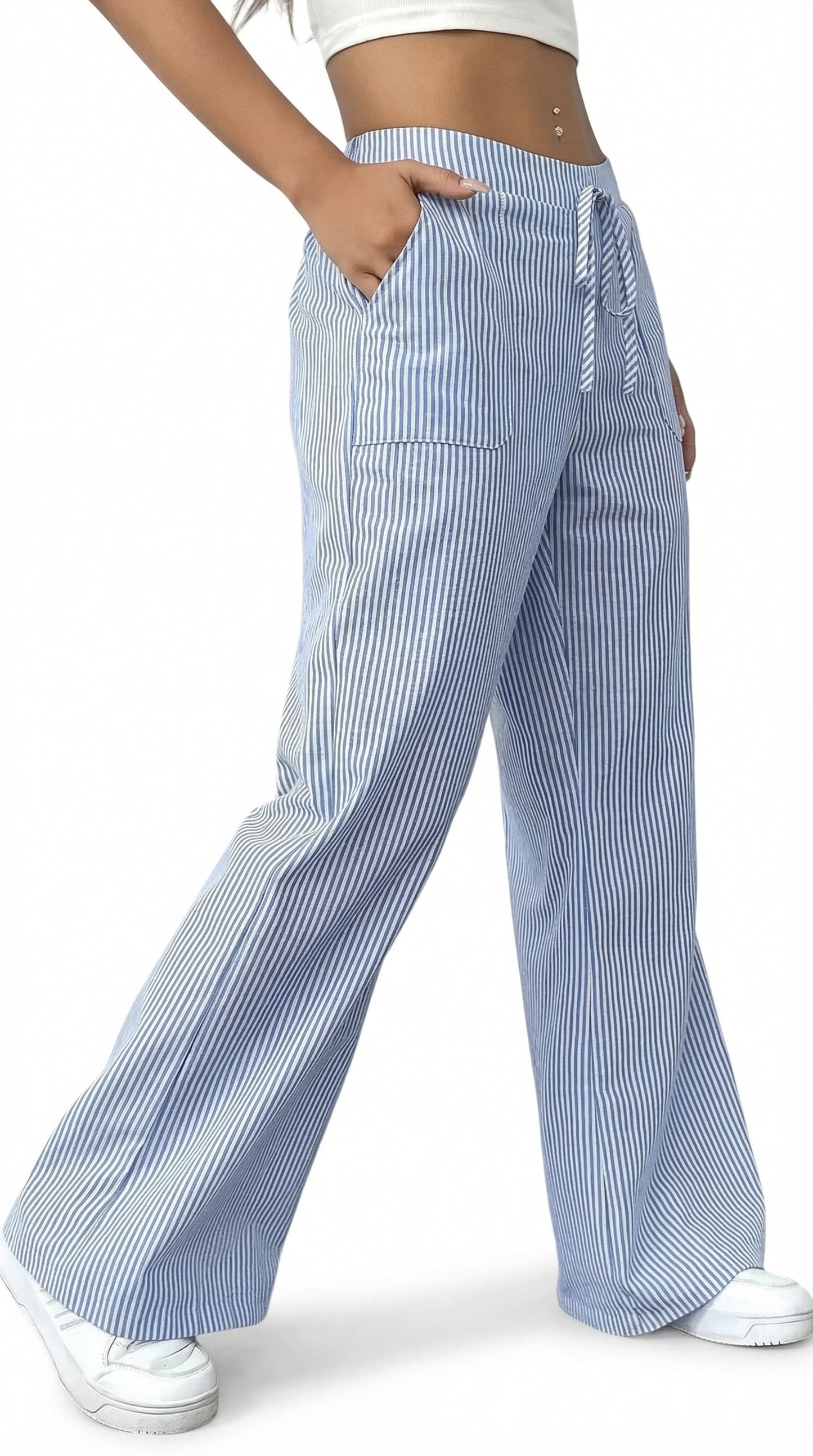 PANTALONES CORTE ANCHO DISEÑO MODERNO