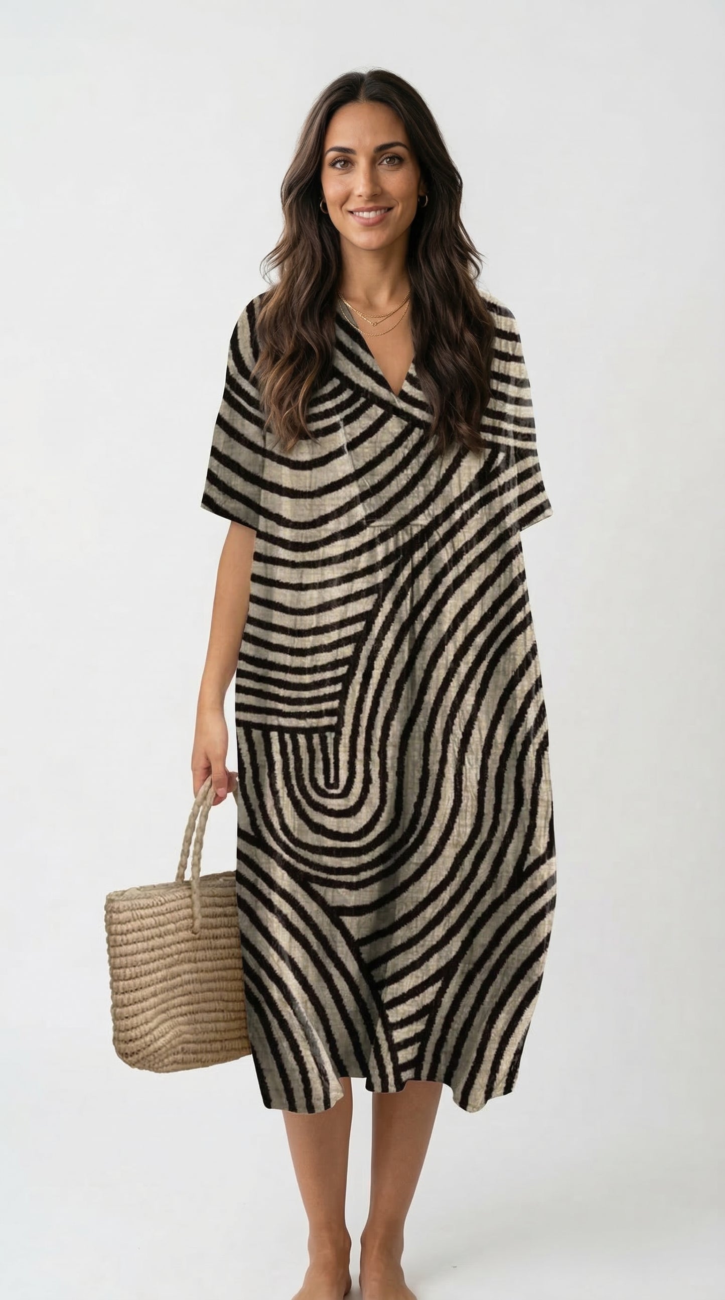 VESTIDO MIDI VERANIEGO DISEÑO SAND