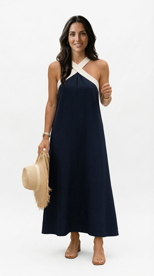 VESTIDO MIDI ELEGANTE CASUAL SELENA