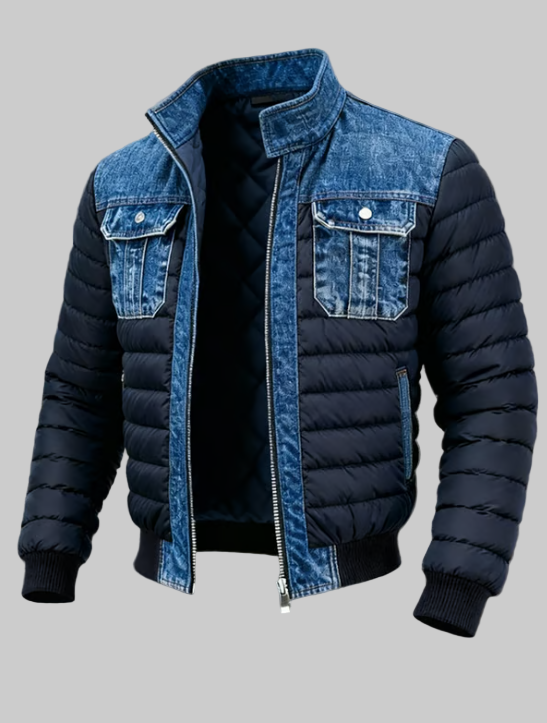 MAISON CLÉMENT PARIS™ | VESTE MATELASSÉE HYBRIDE EN DENIM