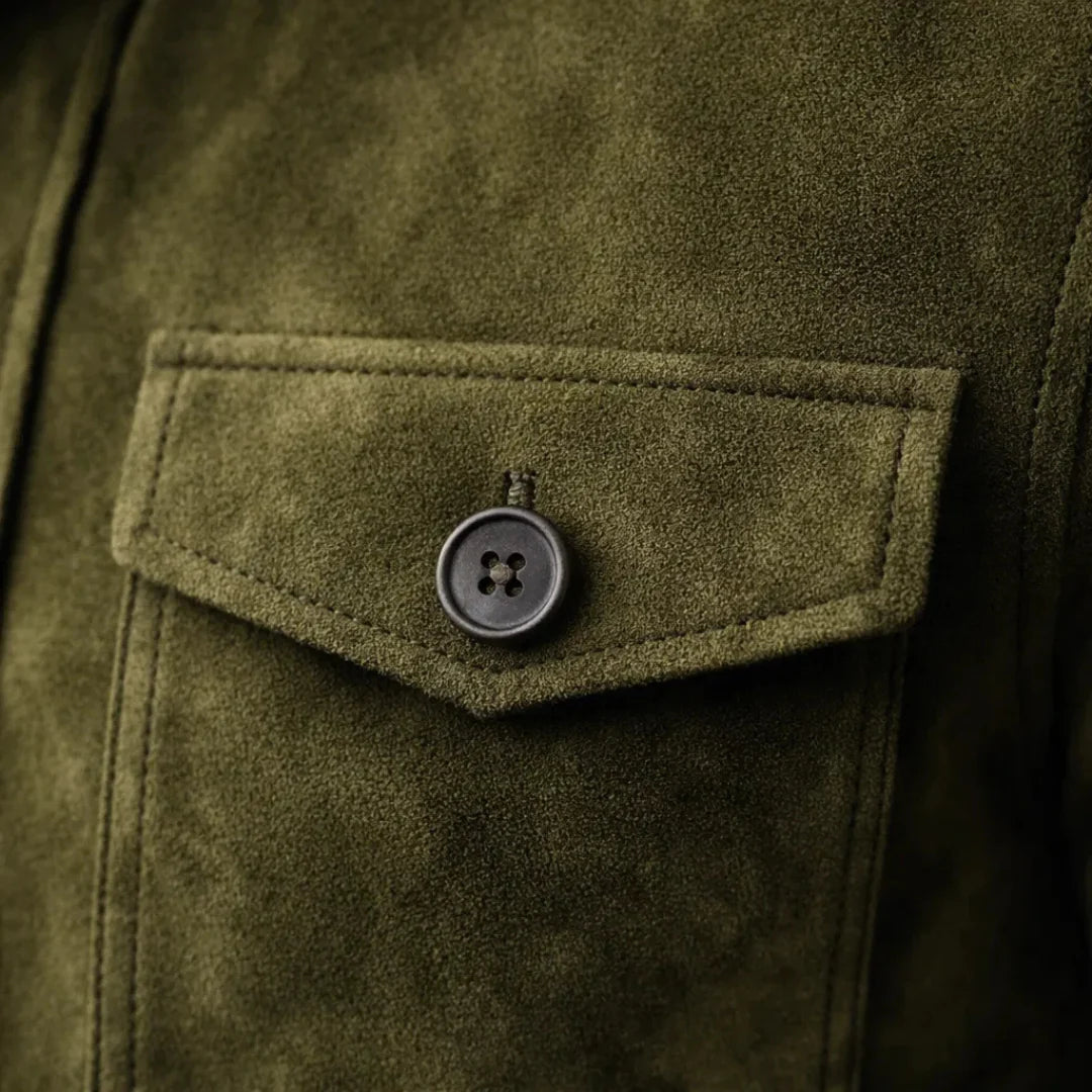 Chaqueta vintage de ante para hombre