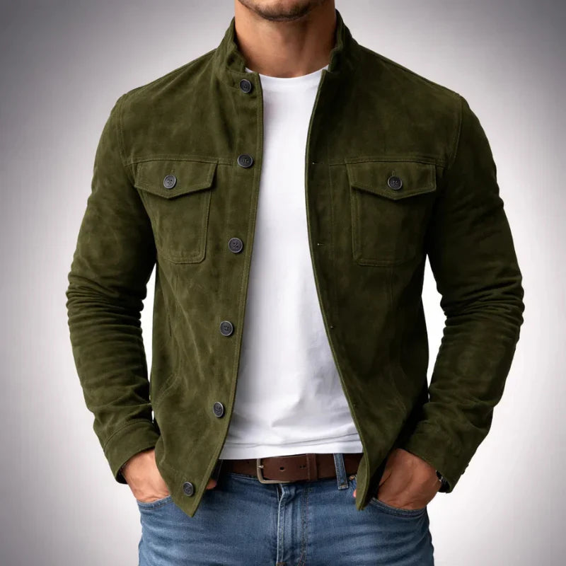 Chaqueta vintage de ante para hombre