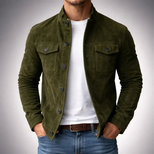 Chaqueta vintage de ante para hombre