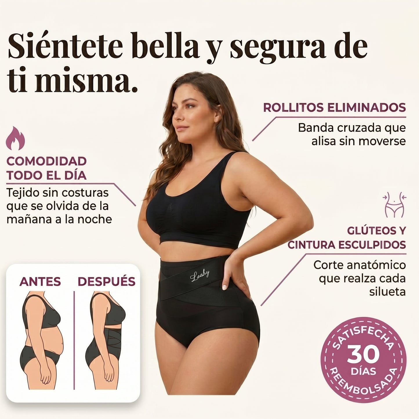 Braguitas de talle alto-Control abdominal sin costuras