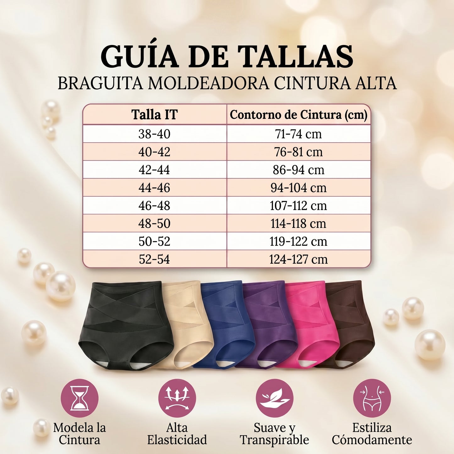 Braguitas de talle alto-Control abdominal sin costuras