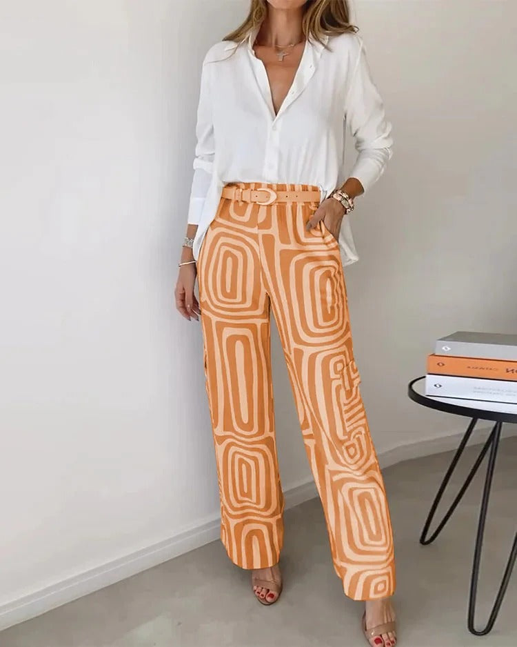 PANTALON PALAZZO ESTAMPADO LLAMATIVO