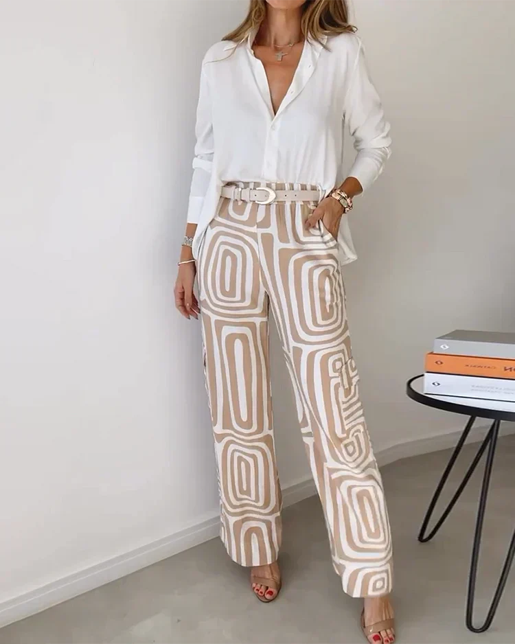 PANTALON PALAZZO ESTAMPADO LLAMATIVO