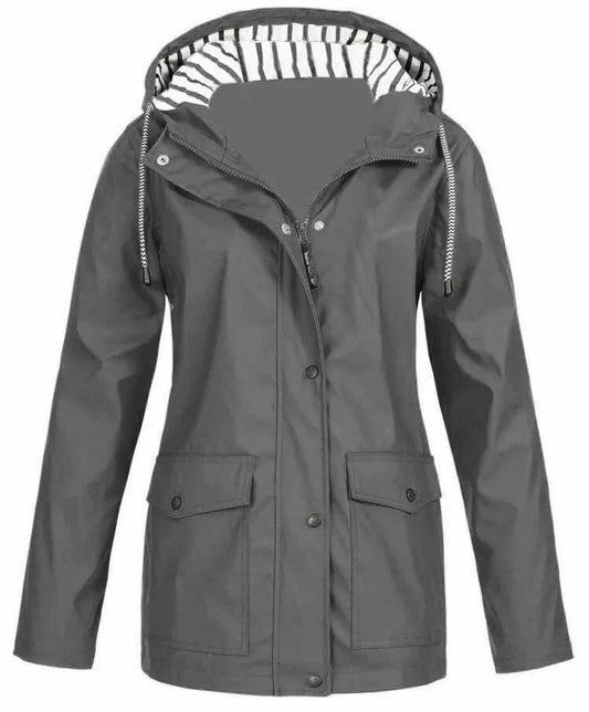 CHAQUETA IMPERMEABLE PARA LLUVIA CASUAL