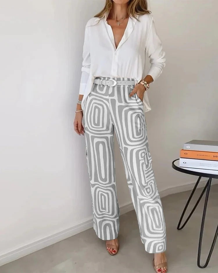 PANTALON PALAZZO ESTAMPADO LLAMATIVO