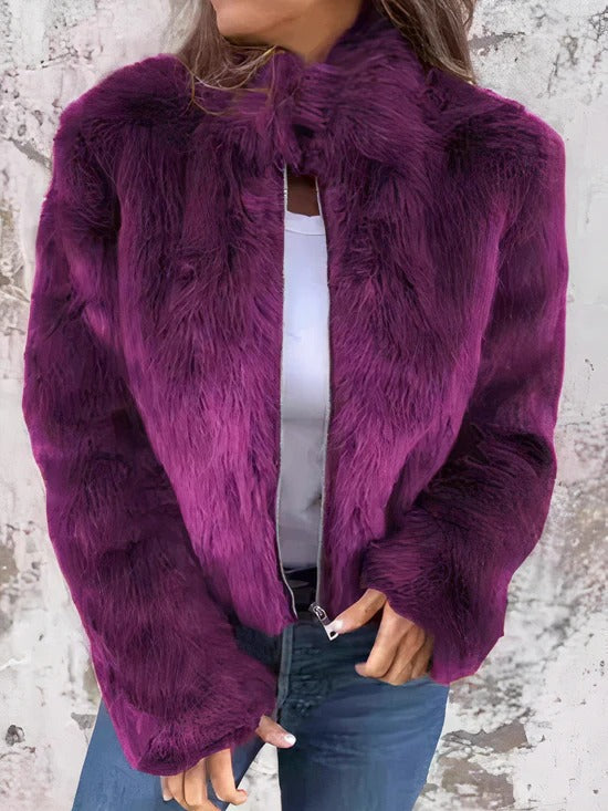 CHAQUETA ELEGANTE DE PIEL CALIDA ANDRA