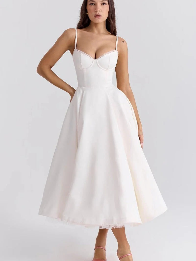 VESTIDO MIDI ELEGANCIA CLASICA RADIANTE ORIANA