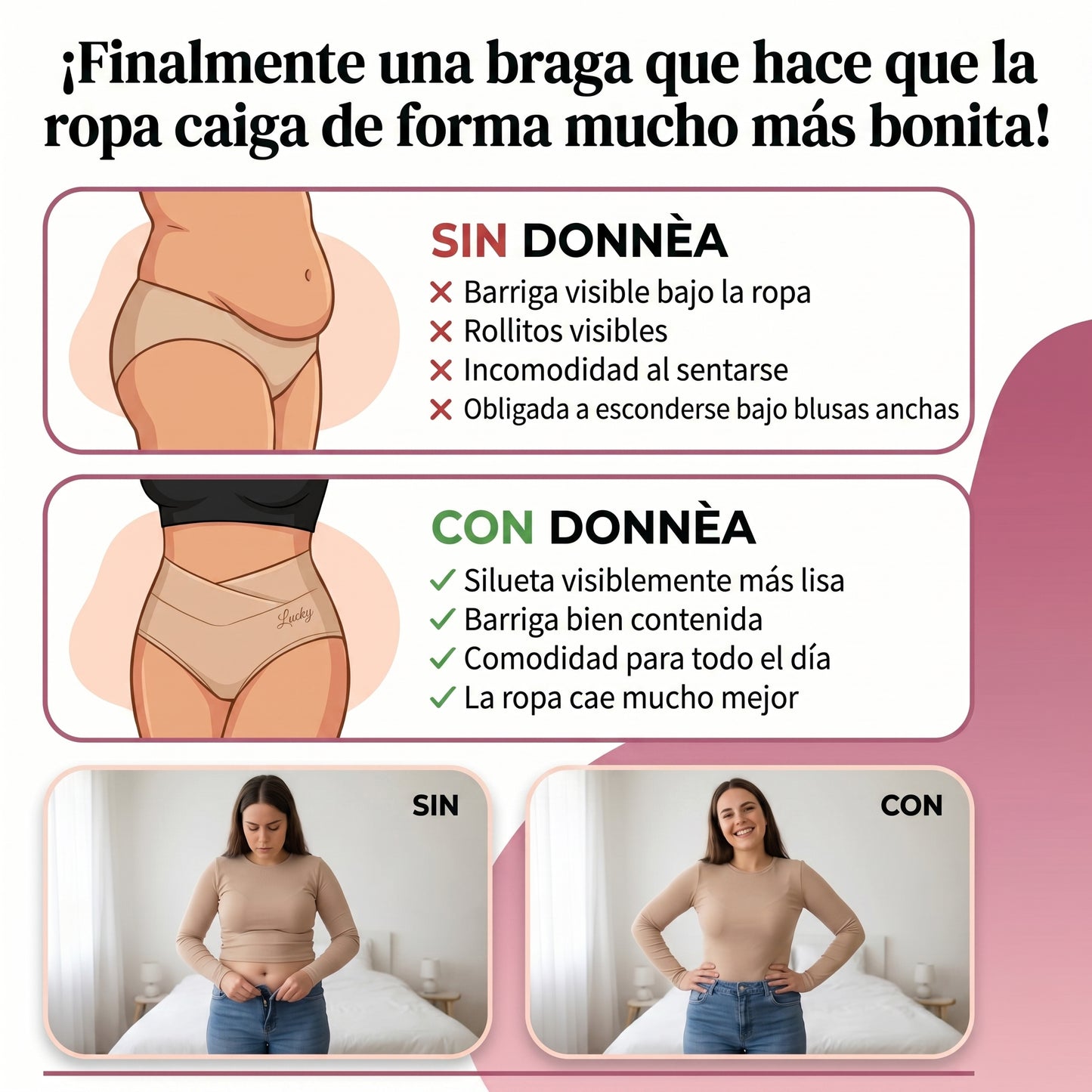 Braguitas de talle alto-Control abdominal sin costuras