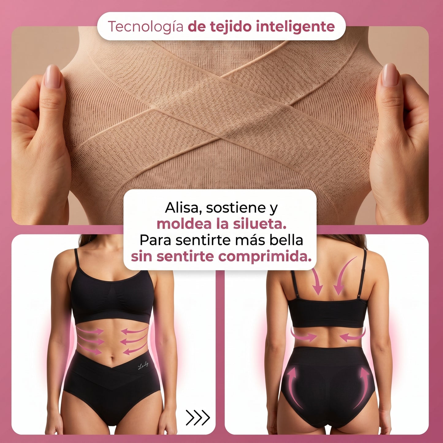 Braguitas de talle alto-Control abdominal sin costuras